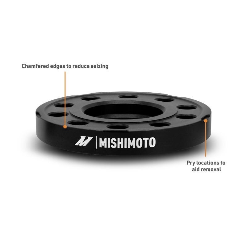 Mishimoto Wheel Spacers - 5x112 - 66.5 - 15 - M14 - Black, photo 1 of 1