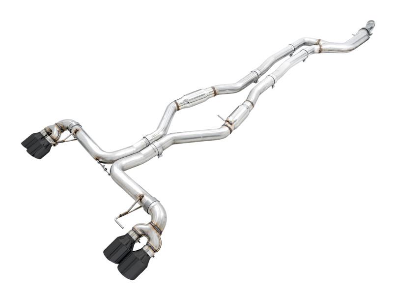 AWE Tuning 2019+ BMW M340i (G20) Track Edition Exhaust - Quad Diamond Black Tips, photo 1 of 1