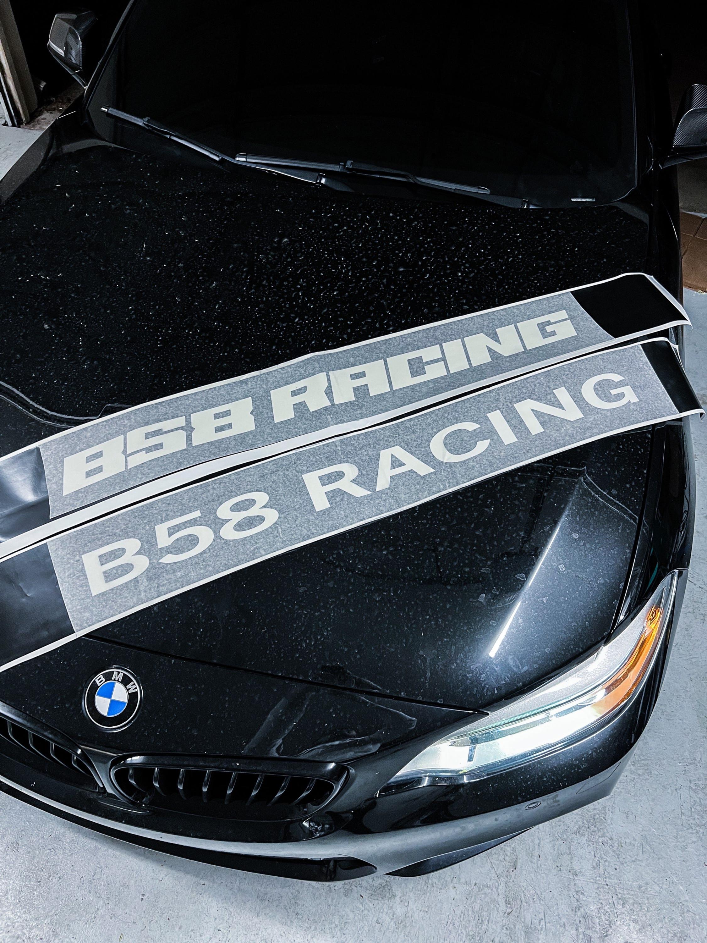 B58 Racing Windshield Banner (Matte Black Vinyl), photo 1 of 3